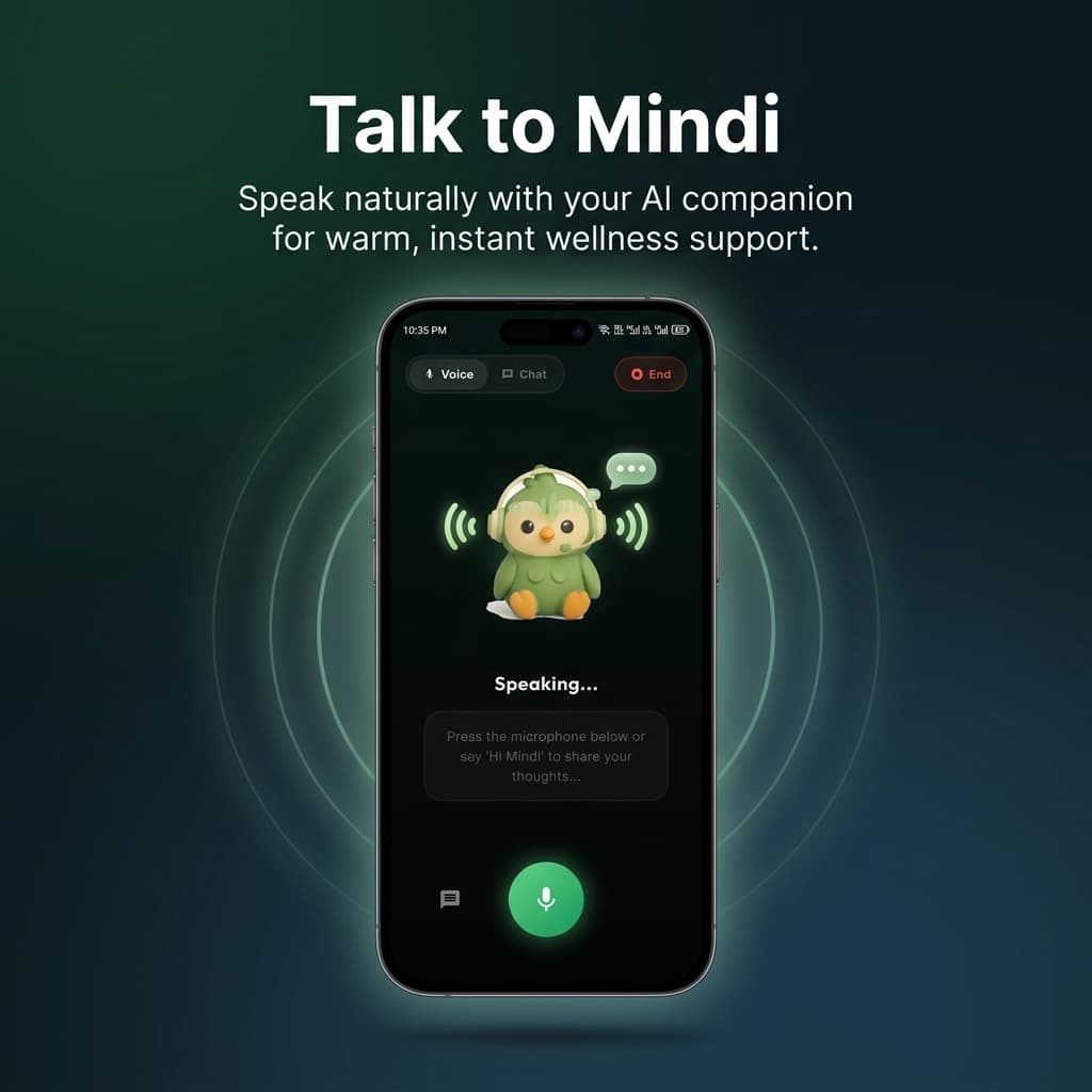 FaceofMind Talk to Mindi voice consultation interface